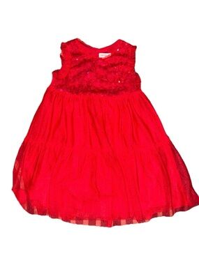 Cat & Jack Red Sequin & Tulle Girls' Party Dress